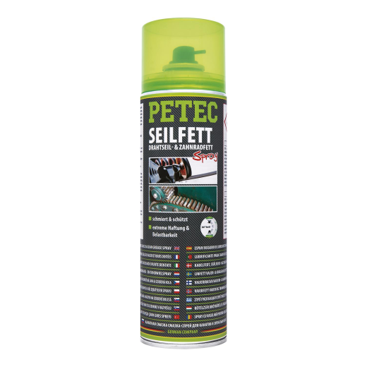Petec 71650 500ml Seilfett, Drahtseil- & Zahnradfett Spray