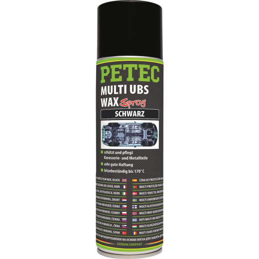 Petec 73460 Multi UBS Wax schwarz Spray 500 ml