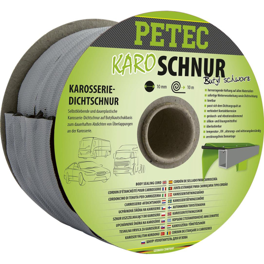 Petec 87510 Karo-Schnur, Karosseriedichtschnur Ø 10 mm x 10 m