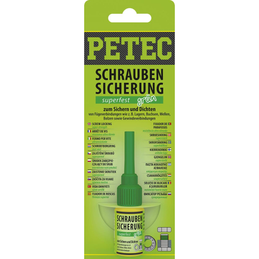 Petec 93005 Schraubensicherung superfest grün 5 g SB-Karte