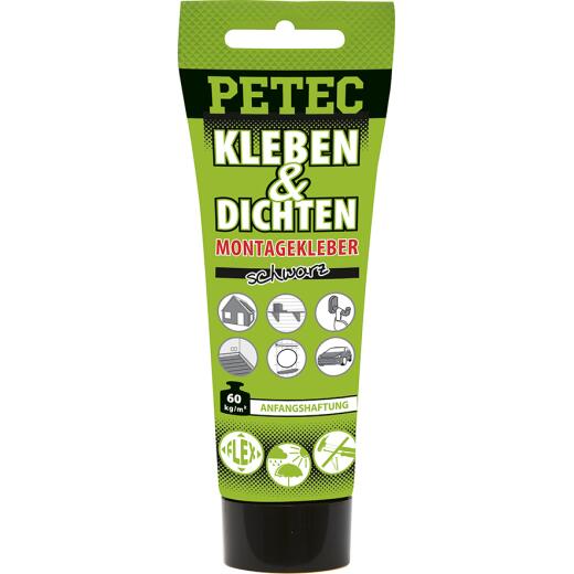Petec 94270 Kleben & Dichten Montagekleber schwarz 80 ml - ABVERKAUF !!!